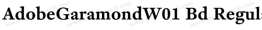 AdobeGaramondW01 Bd Regular字体转换